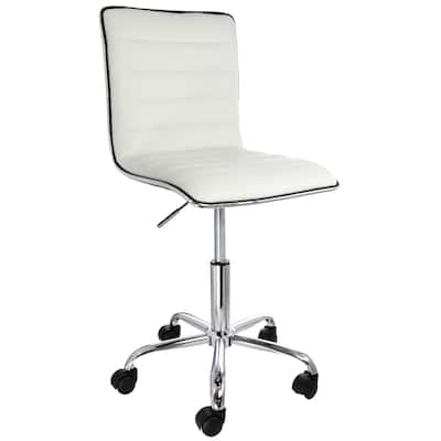 Faux Leather Adjustable Rolling Office Chair - 29.3-34 Inches