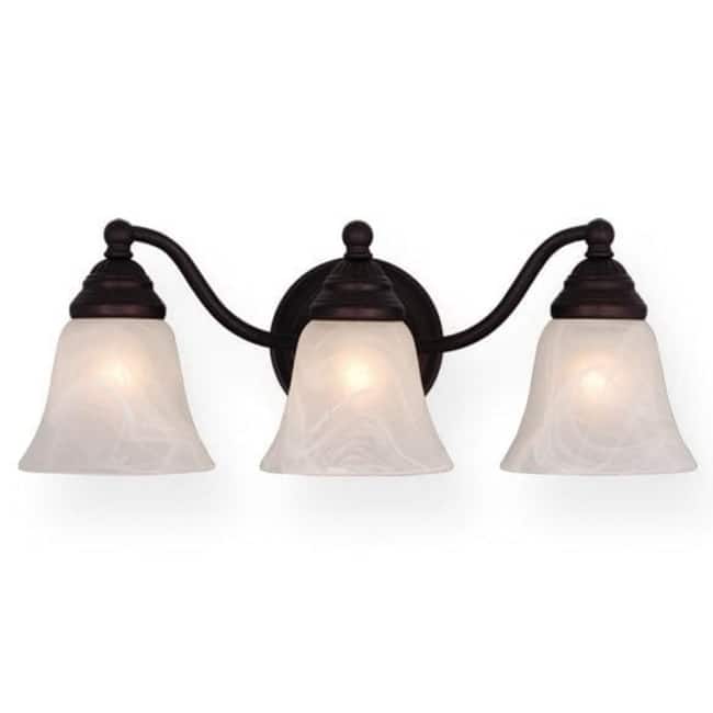 Roseto Carson 3 Light 19" Wide Bathroom Vanity Light - Oil Burnished Bronze