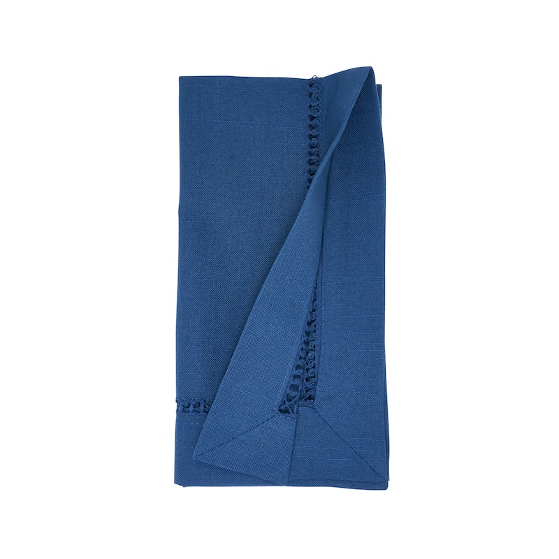 Decorative Napkins (Set of 12) - Stitched Border Detail for Dining and Entertaining