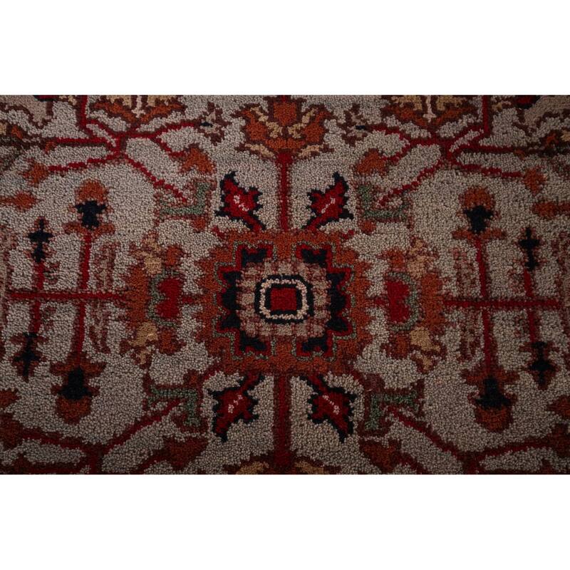 Heriz Serapi Oriental Accent Rug Handmade Wool Carpet - 4'0" X 5'11"