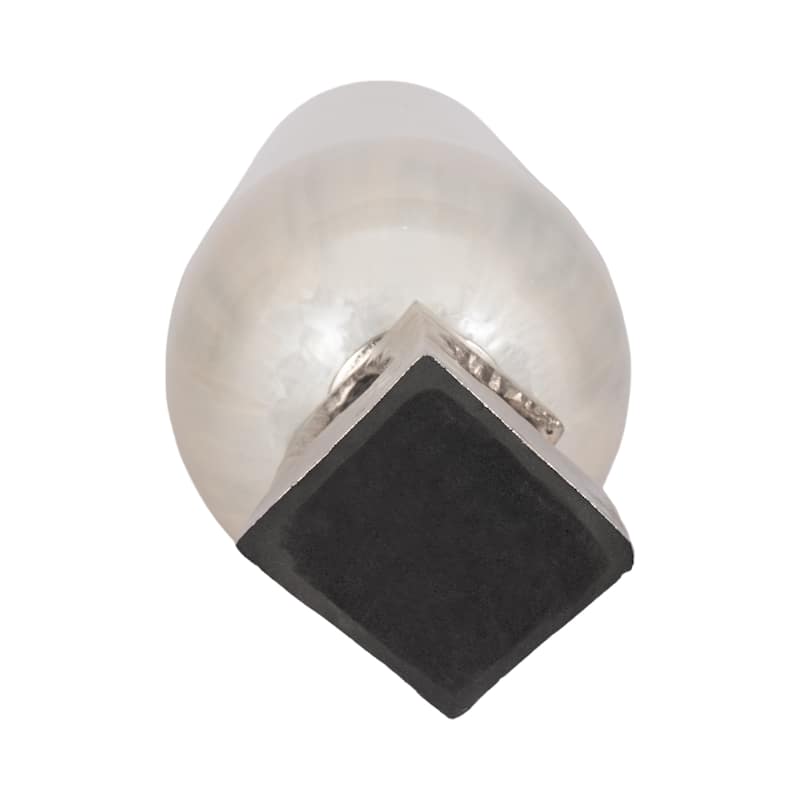 Sagebrook Home Glass and Metal Aluminum Vase with Sculptural Base