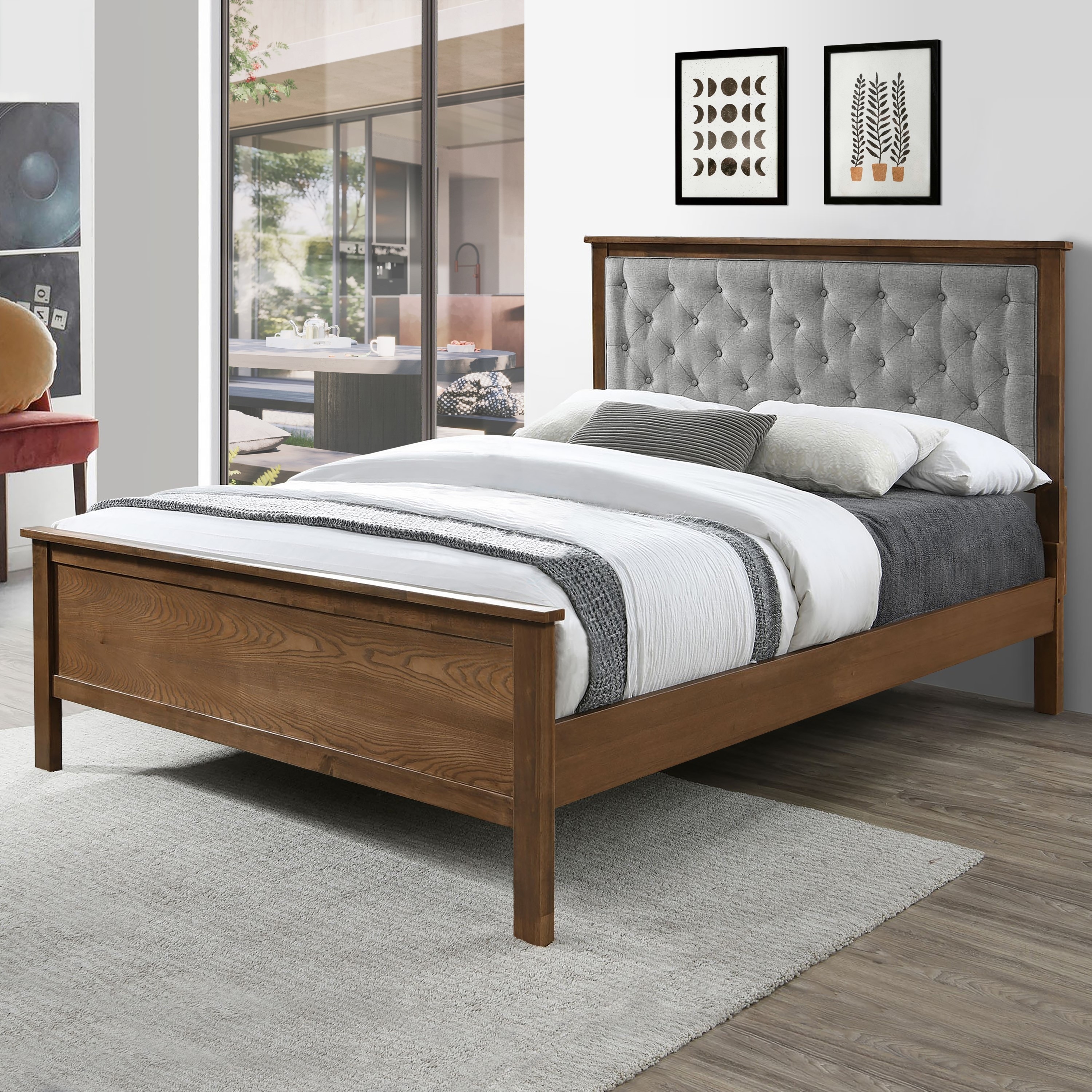 Farmhouse upholstered outlet headboard