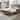 Gray Upholstered Queen Bed Headboard and Wood Footboard Set
