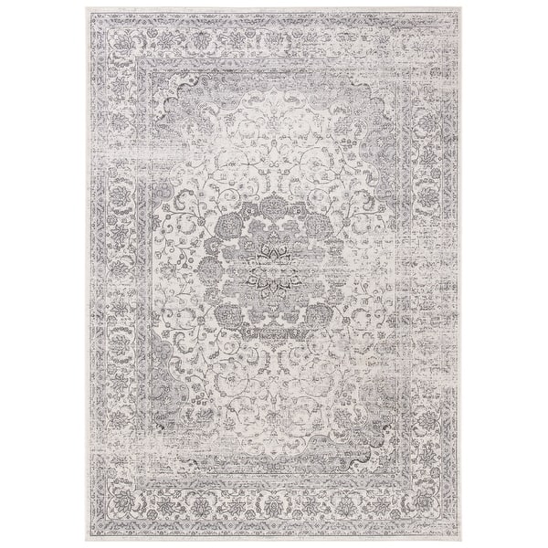 slide 1 of 1, SAFAVIEH Atlas Made Vintage Oriental Viscose Rug - Ivory/Grey - 5' 3" x 7' 7"