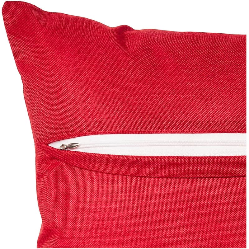 Violet Linen Seasonal Xmas Christmas Holiday Spirits Pattern Decorative Cushion Cover