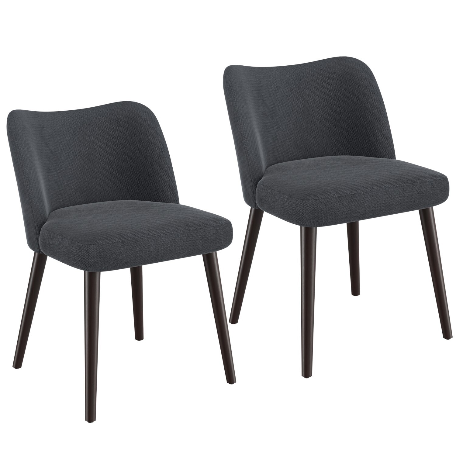 HOMYKA Upholstered Dining Chairs Set of 2, Modern Fabric Dining Room Kitchen Side Chair - N/A
