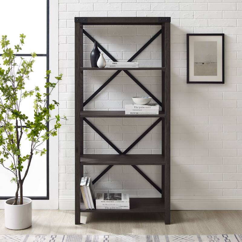 Middlebrook Kujawa 64-inch Tall Bookshelf - Sable Grey