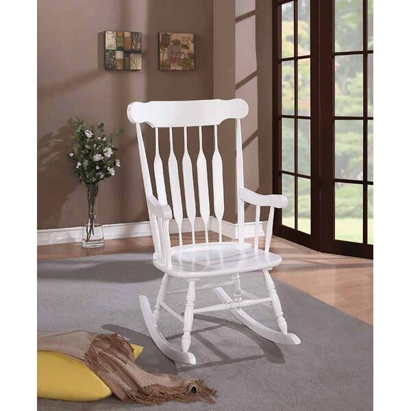 Brady Traditional White Rocking Chair