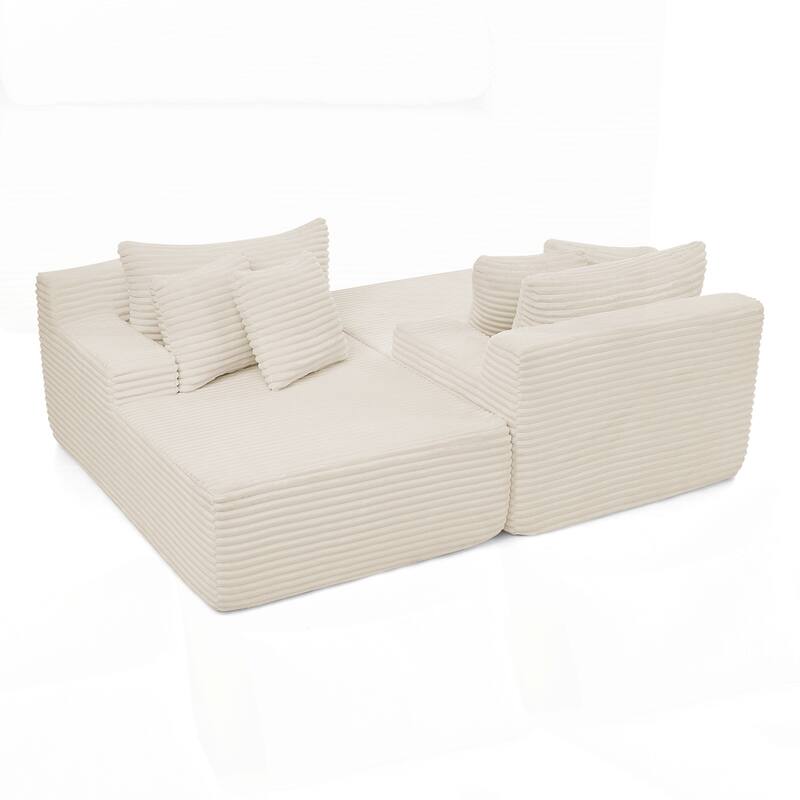 Two-seater Lazy Sofa Lounge Chair,Compressed Sofa No Assembly Required