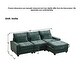 preview thumbnail 22 of 34, Modern Comfy Chenille L Shaped Sectional Sofa