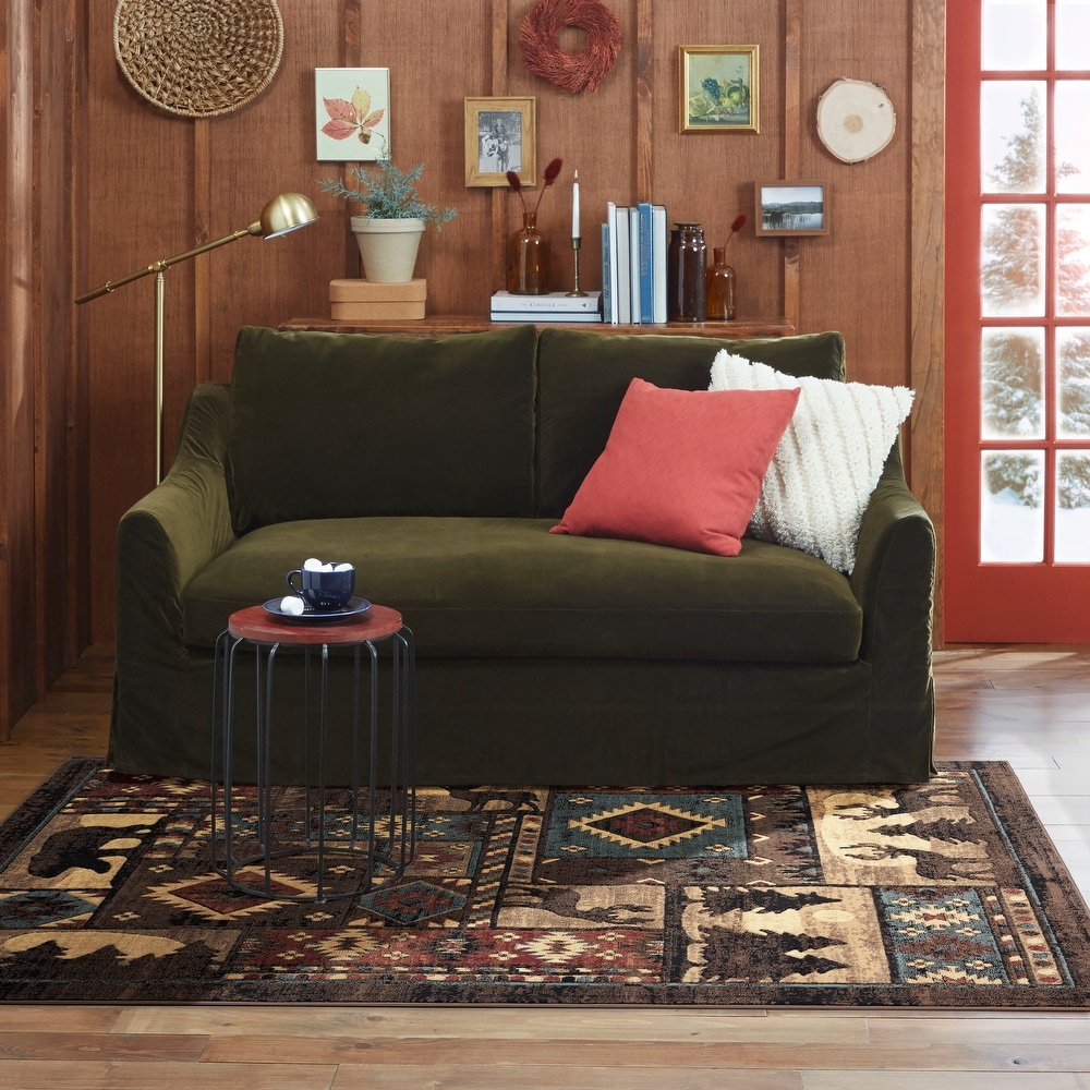 Minimalist Modern Floral Block Power-loomed Living Room Bedroom Entryway  Indoor Area Rug Or Runner By Blue Nile Mills : Target