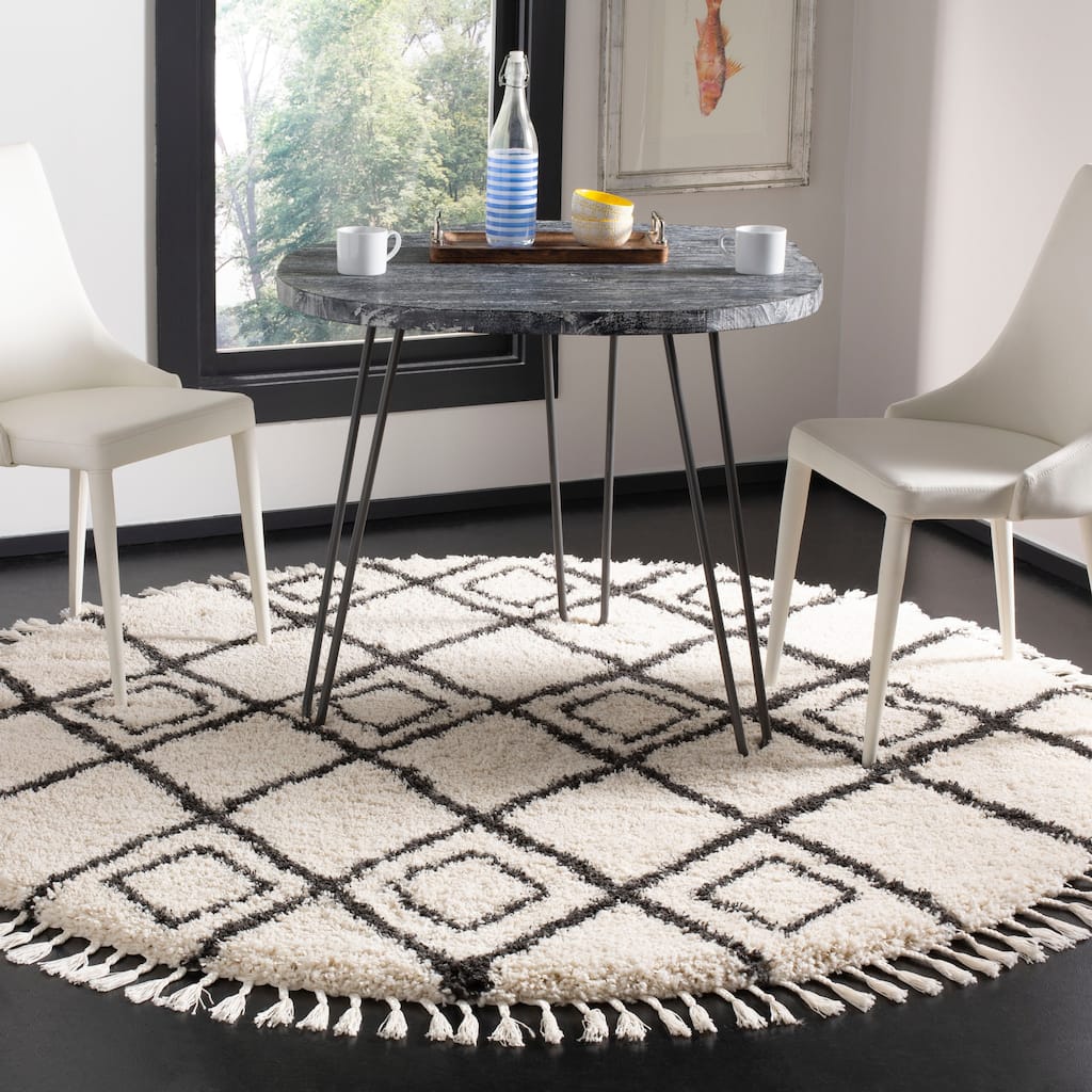 SAFAVIEH Moroccan Fringe Shag Cune 2-inch Thick Rug