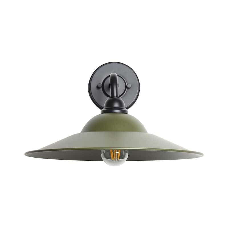 Golden Lighting 5096-OWL-MP Croma 12" Tall Outdoor Wall Sconce - Matte Black / Matte Pine