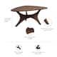 Carson Carrington Telsiai Triangular Wood Coffee Table