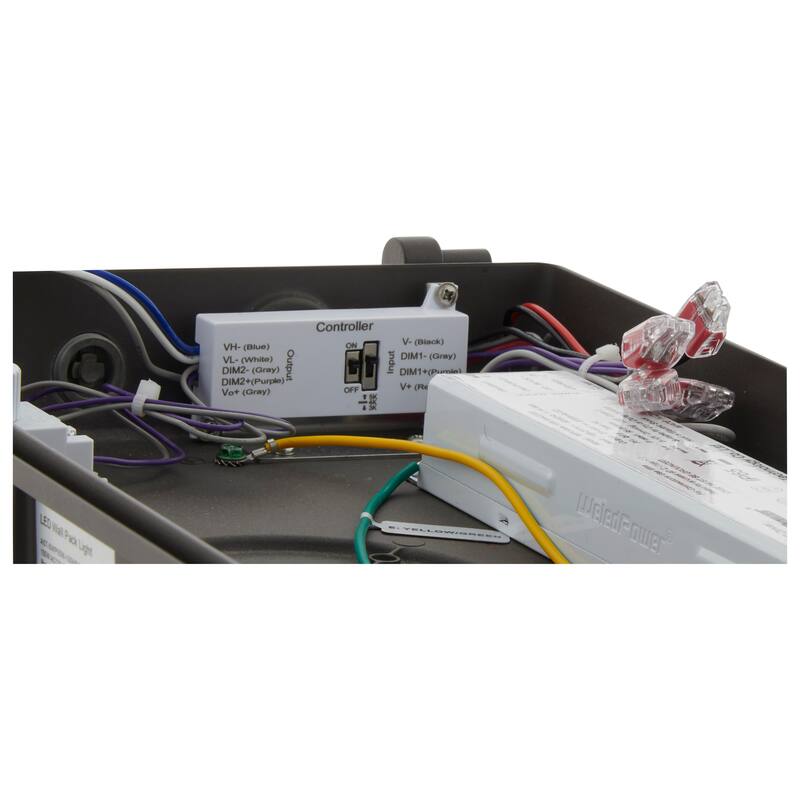 Emergency Architectural LED Wall Pack CCT Selectable 3K/4K/5K Wattage Adjustable Bypassable Photocell 120-277 Volt - Bronze