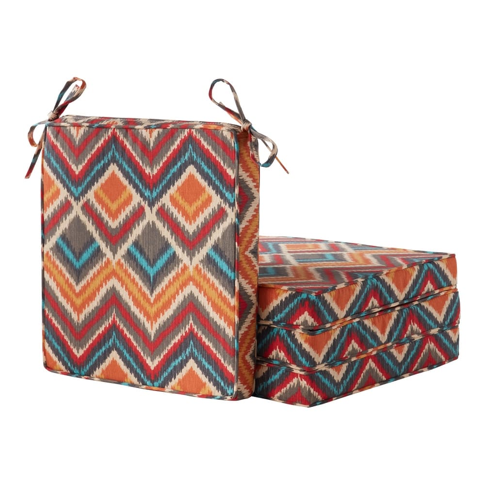 Greendale Home Fashions 18-Inch Square Outdoor Chair Pad (4-Pack)