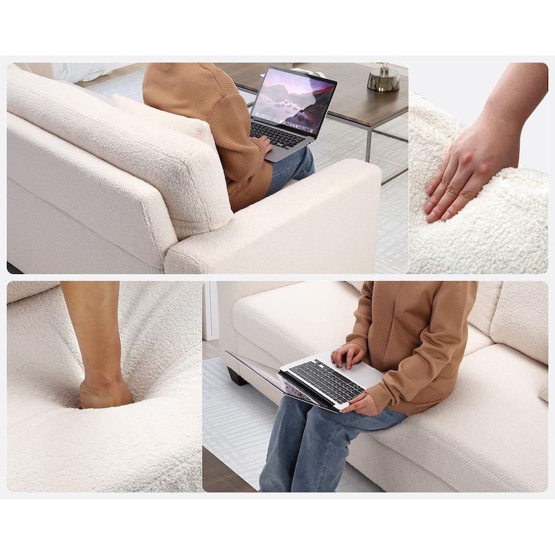 83'' Comfy Cloud Couch, Modern 3 Seater Deep Seat Sofa with Wide Armrester