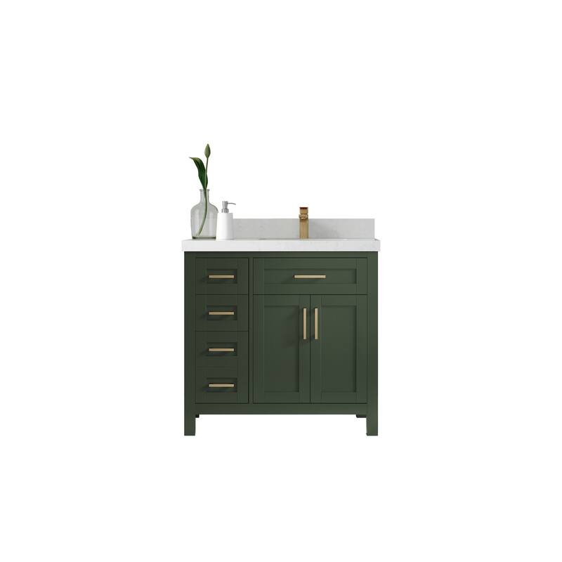 Willow Collections 36 in. W x 22 in. D Cambridge Right Offset Sink Bathroom Vanity with Countertop