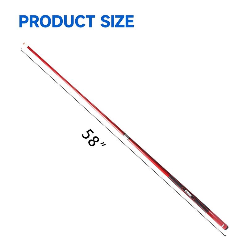 GSE™ Set of 4 Fiberglass Graphite Composite Billiard Pool Cue Sticks. 58" 2-Piece Pool Cue Set for House or Commercial Use