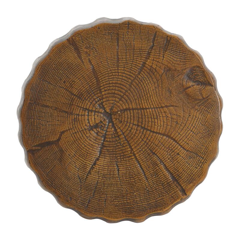 Christopher Knight Home - Redwooda Modern Outdoor MGO Side Table with Tree Stump Design