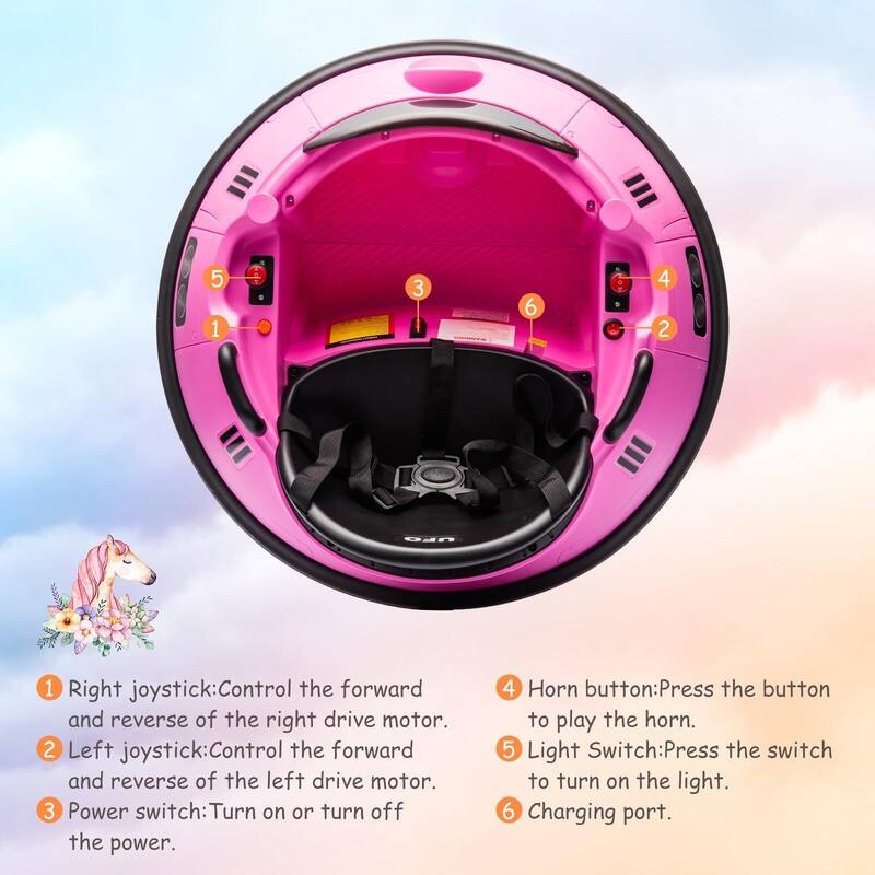 12V Kids Ride On Bumper Car, Electric Toddlers Bumper Car with Remote Control
