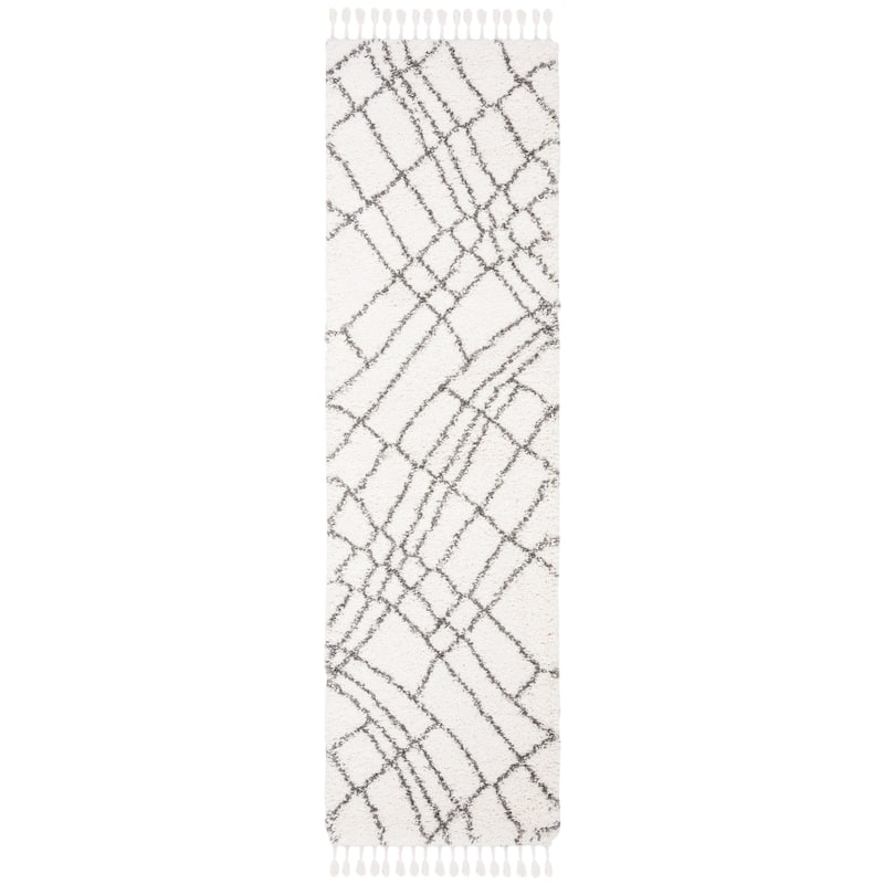 SAFAVIEH Moroccan Fringe Shag Ethyle 2-inch Thick Rug