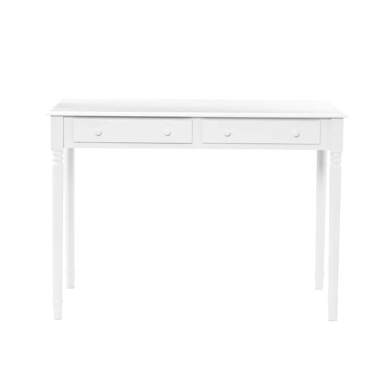 SEI Furniture Waterfront 2-drawer White Writing Desk
