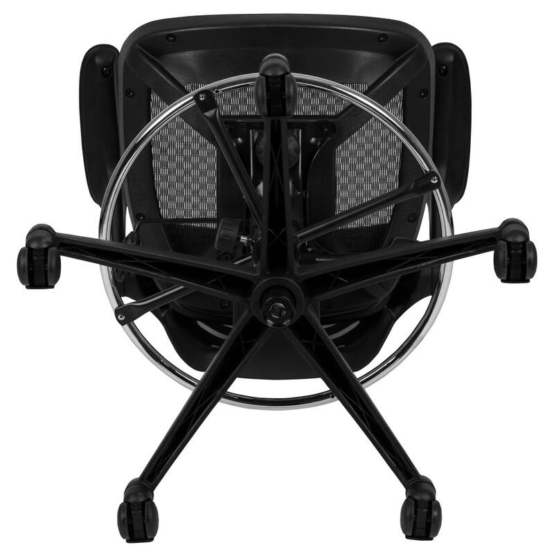 Mid-Back Swivel Office Chair with Adjustable Foot Ring