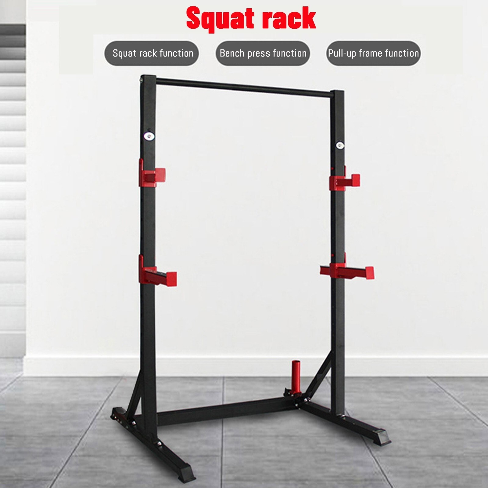 Multifunctional Pull Ups Zones Squat Stand Rack Power Cage Barbell Rack Olympic Plate Storage Squat Stand Rack Power Cage