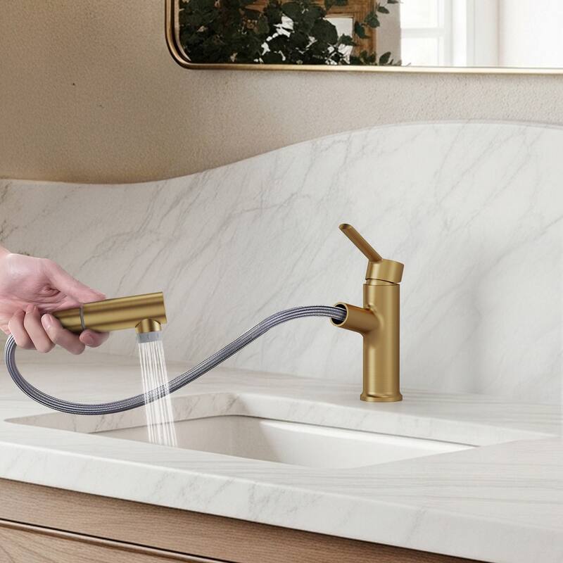 Single Handle Single Hole Bathroom Faucet with Pop‑Up Drain