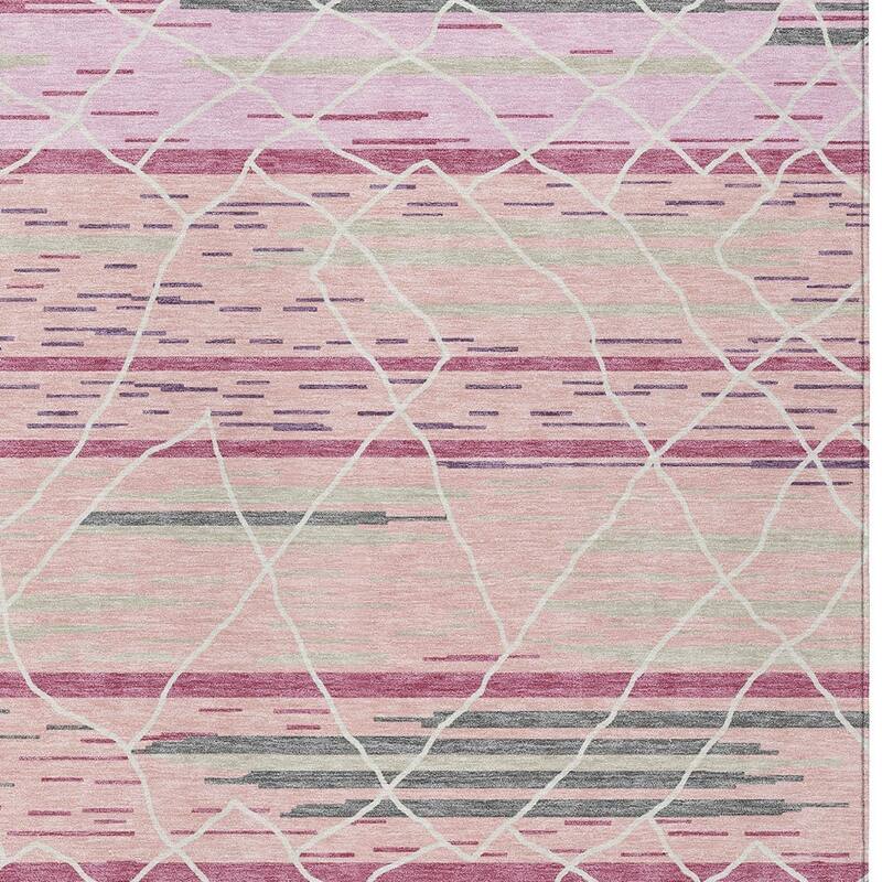 HomeRoots Striped Modern Rectangle Outdoor Rug