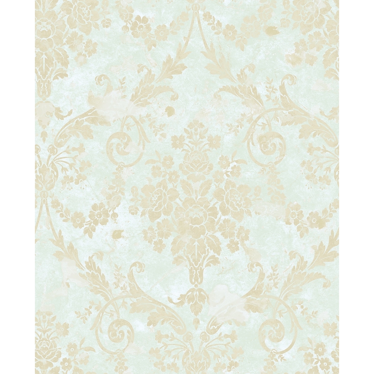 Seabrook Designs Orianne Floral Damask Unpasted Wallpaper