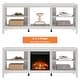 preview thumbnail 18 of 43, Wood Fireplace TV Stand for 75 Inch TV Entertainment Center, 70 Inch