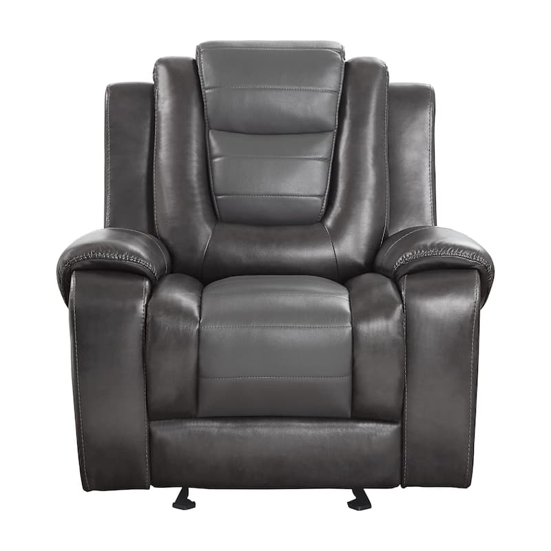 Faux Leather Manual Recliner for Living Room