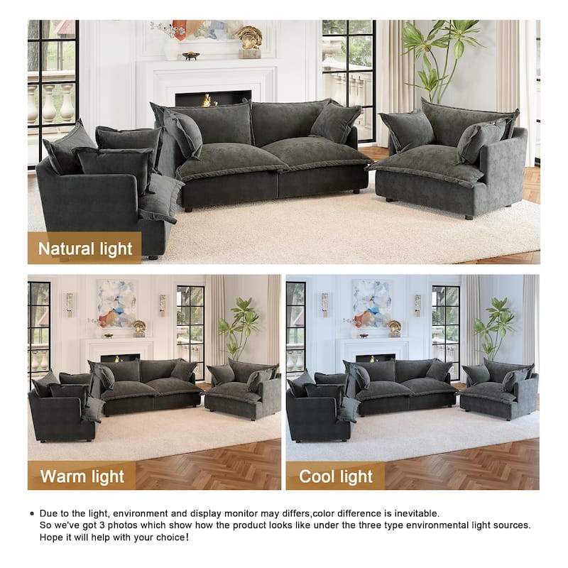 Cloud Chenille Upholstered Modular Sectional Sofa