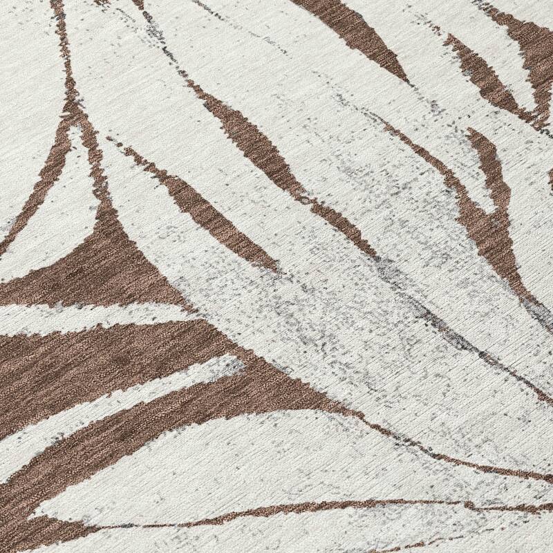 Machine Washable Indoor/ Outdoor Floral Chantille Rug