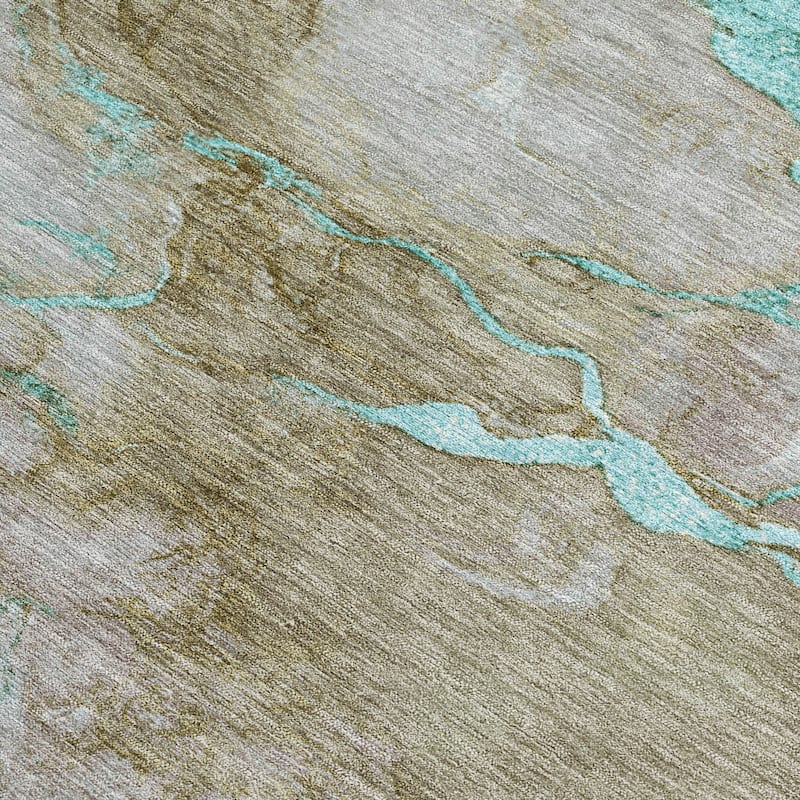 HomeRoots Abstract Transitional Rectangle Outdoor Rug