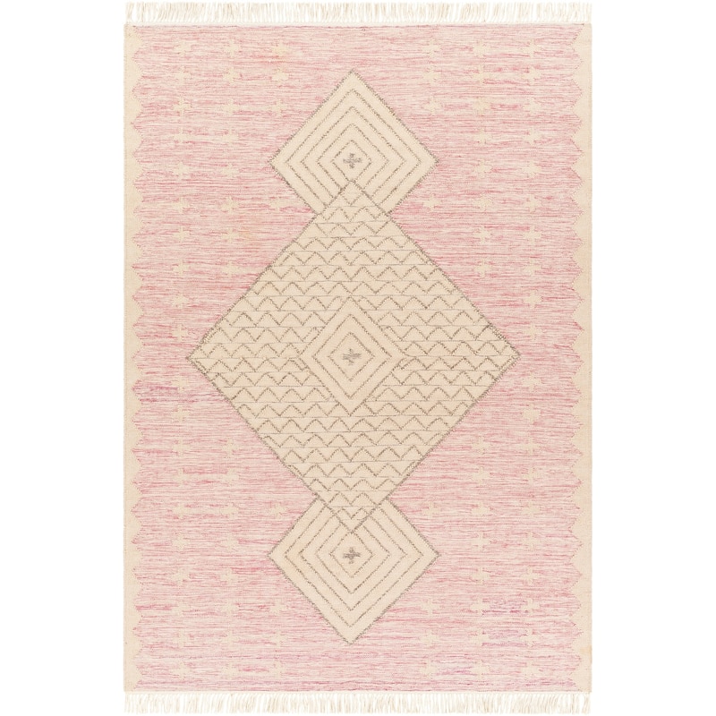 Merrid Handmade Indoor/ Outdoor Recycled PET Area Rug - 8'10" x 12' - Dusty Pink