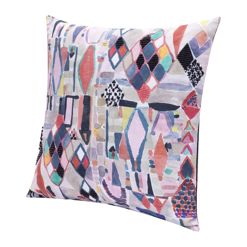 Sevita Stacy Garcia Modern Abstract Handmade Decorative Throw Pillow