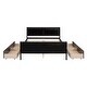 preview thumbnail 14 of 50, Full Wood Platform Bed with Drawers - Elegant Design, No Box Spring Needed