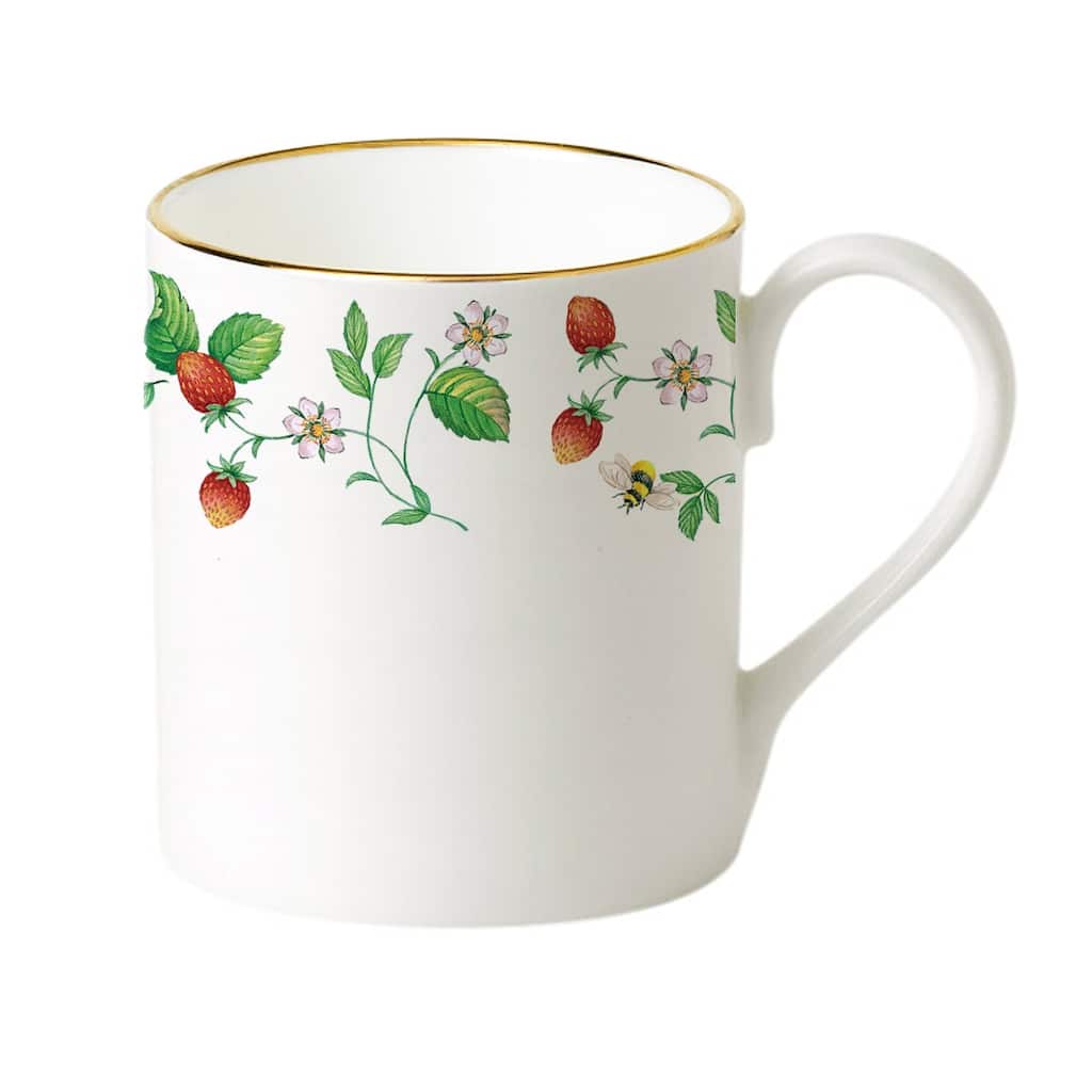 Roy Kirkham English Strawberry Garden Larch Mugs Set of 6