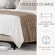 preview thumbnail 30 of 70, Spruce & Spring Eleanor Upholstered Platform Bed Frame with Vertical Stripe Headboard