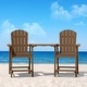preview thumbnail 19 of 47, WINSOON 3PCs Tall Adirondack Chairs, Weather Resistant HIPS Balcony Chairs with Connecting Tray and Umbrella Hole