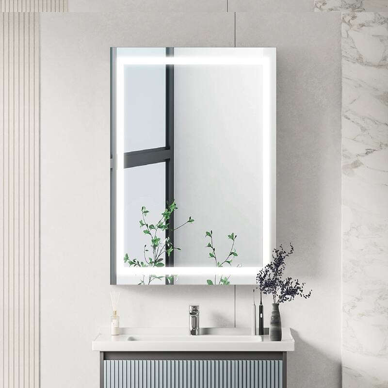 Bathroom Mirror with Lights, Anti-Fog, 3 Color