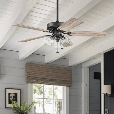 52" 5 Blade Oil-Rubbed Bronze with 3 Lights