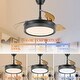 preview thumbnail 30 of 44, 36" Modern Retractable Ceiling Fan with Led Light, 6-Speed Reversible Ceiling Fan with Remote - 36