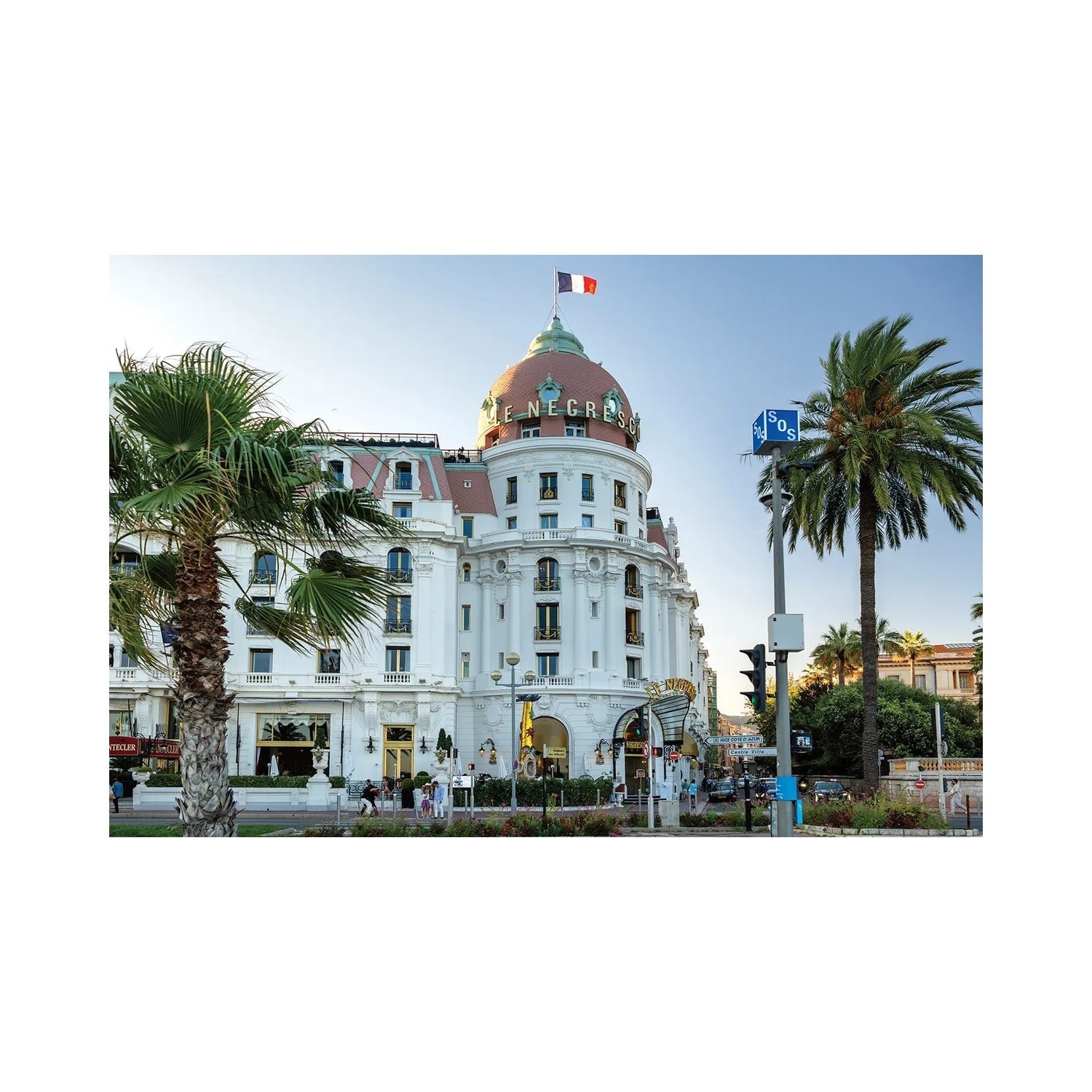 "Historic Le Negresco Hotel In Nice, French Riviera" by George Oze Canvas Print