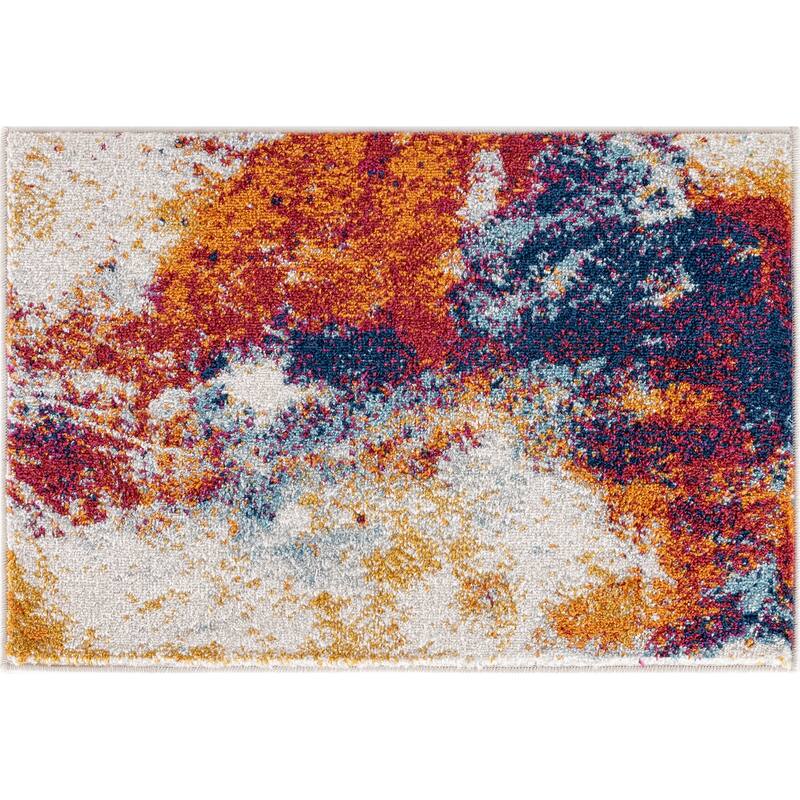 Gematria Industrial Abstract Indoor Area Rug