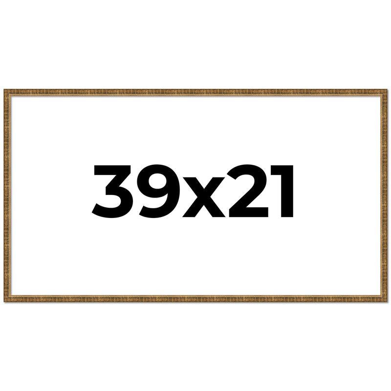 39x21 Frame Gold Solid Wood Picture Frame - Complete Modern Photo