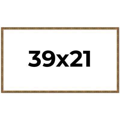 39x21 Frame Gold Solid Wood Picture Frame - Complete Modern Photo